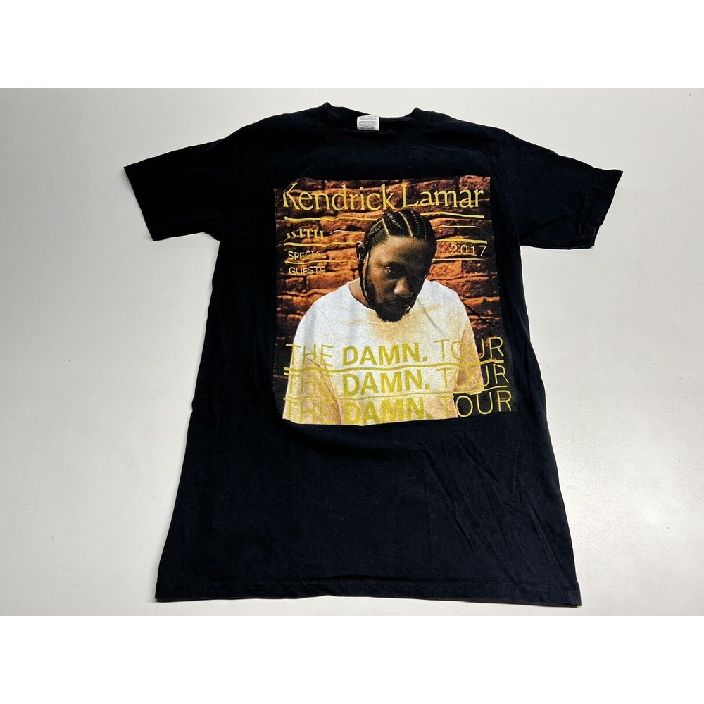 Kendrick Lamar 2017 Damn Tour Black T-Shirt Faded Hip Hop Rap Tee Size‎ S Drake